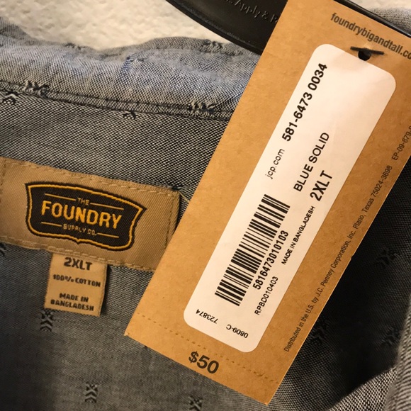 Blue button up shirt - Picture 3 of 4